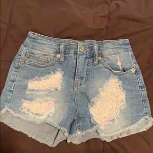 Blue jean shorts